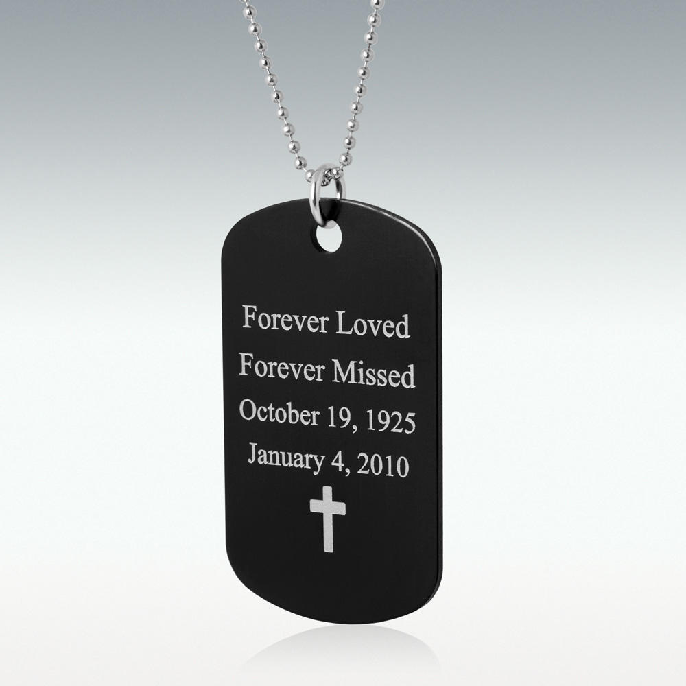 Black Dog Tag Barcode Necklace | In stock! | Lucleon
