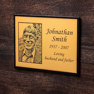 The Perfect Gold Flat Photo Plaque - Personalized Engraving