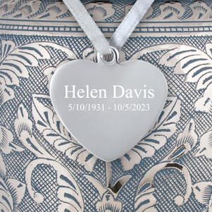 Eternal Embrace Silver Heart Urn Pendant - Engravable