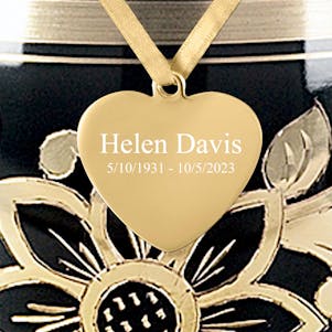 Eternal Embrace Gold Heart Urn Pendant - Engravable