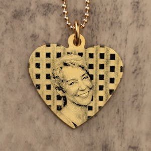 Photo Engraved Pendant  - Gold Heart