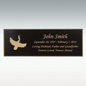 Graceful Birds Painted Cremation Urn Plaque Only