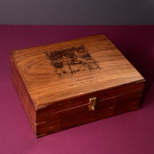 Photo Engraved Wooden Memory Capsule Box - Wood Cremation Urn