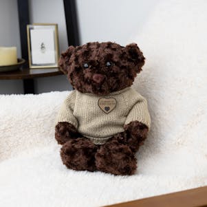 Large Teddy Bear Cremation Urn - Dark Brown - Personalize