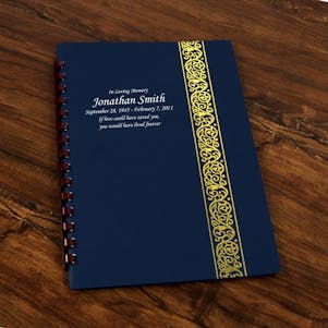 Royal Blue Classic Scroll Registry Book