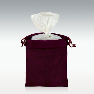 Burgundy Double Layer Inside the Urn Velvet Bag - Small
