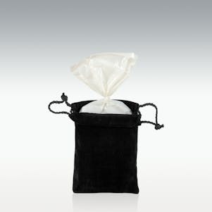 Black Double Layer Inside the Urn Velvet Bag - Small