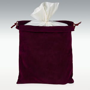 Burgundy Double Layer Inside the Urn Velvet Bag - Large