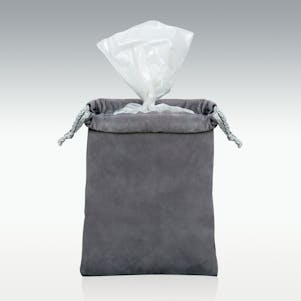 Grey Double Layer Inside The Urn Velvet Bag - Medium