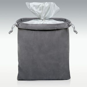 Grey Double Layer Inside The Urn Velvet Bag - Large
