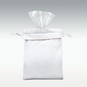 White Double Layer Inside The Urn Velvet Bag - Medium