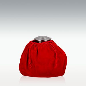 Red Velvet Gusseted Outside The Urn Bag - Small