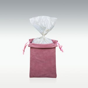 Pink Double Layer Inside The Urn Velvet Bag - Small