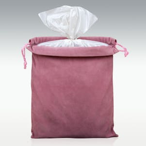 Pink Double Layer Inside The Urn Velvet Bag - Large