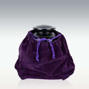 Purple Outside The Urn Velvet Bag - Medium