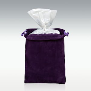 Purple Double Layer Inside The Urn Velvet Bag - Medium