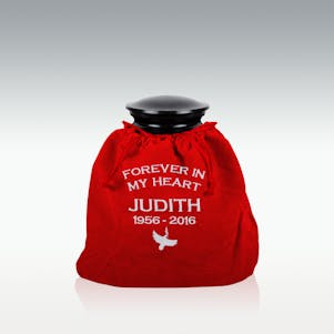 Embroidered Red Outside The Urn Bag - Medium