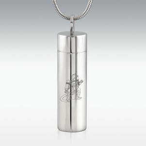 Firefighter Cylinder Stainless Steel Cremation Jewelry