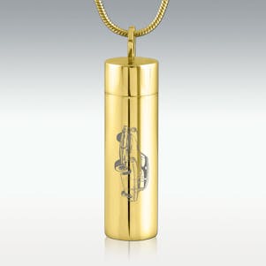 1955 Speedster Gold Cylinder Stainless Steel Cremation Jewelry