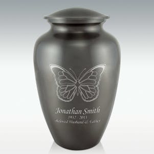 Butterfly Classic Cremation Urn - Engravable