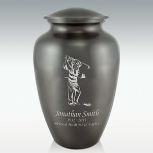 Golfer Classic Cremation Urn - Engravable