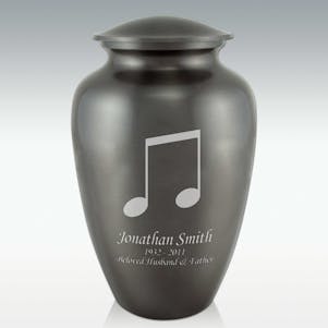Eighth Note Classic Cremation Urn - Engravable