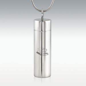 Books Cylinder Stainless Steel Cremation Jewelry - Engravable