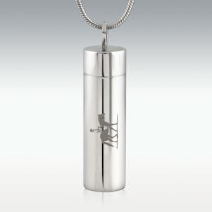Cowboy Cylinder Stainless Steel Cremation Jewelry - Engravable