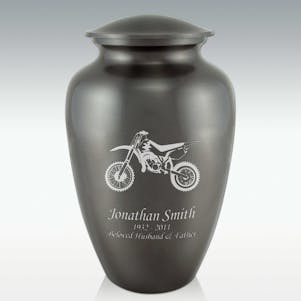 Dirt Bike Classic Cremation Urn - Engravable
