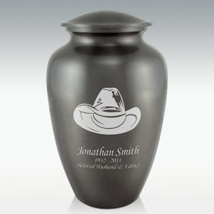 Cowboy Hat Classic Cremation Urn - Engravable