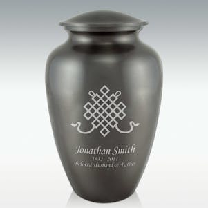 Buddhist Endless Knot Classic Cremation Urn - Engravable