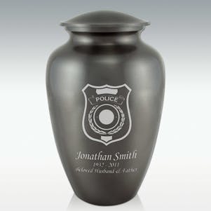Police Badge Classic Cremation Urn - Engravable