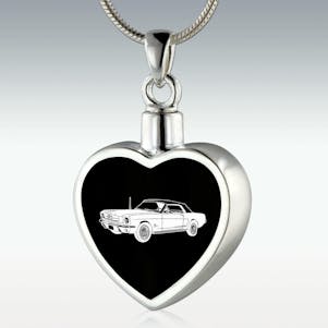 1964 Coupe Car Inlay Heart Sterling Silver Memorial Jewelry