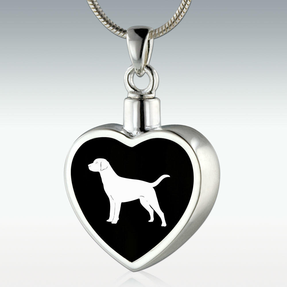 Paws Heart Inlay SS Memorial Jewelry - Perfect Memorials