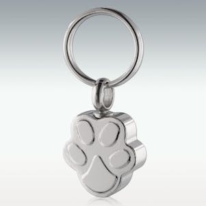 Paw Stainless Steel Cremation Keychain - Engravable