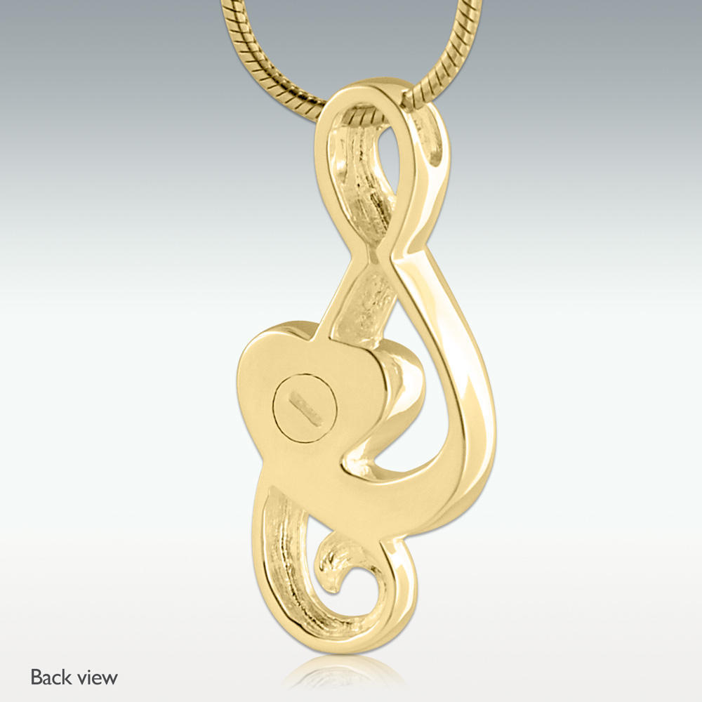 Golden clef store love necklace