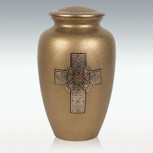 Celtic Knot Cross Cremation Urn - Engravable