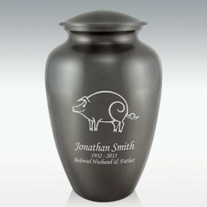 Pig Classic Cremation Urn - Engravable