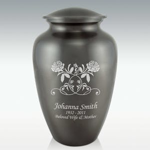 Rose Vines Classic Cremation Urn - Engravable