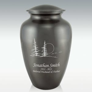 Mountain Landscape Classic Cremation Urn - Engravable