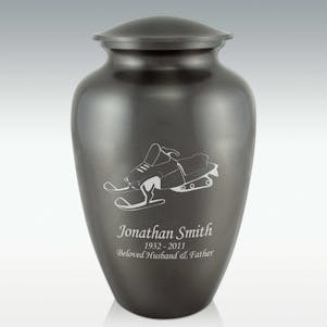 Snowmobile Classic Cremation Urn - Engravable