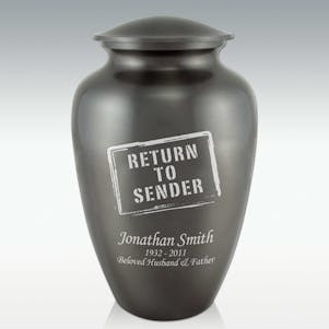 Custom Engraved Return To Sender Classic Cremation Urn