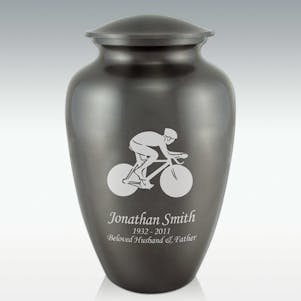 Cyclist Classic Cremation Urn - Engravable
