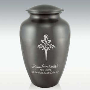 Skull & Rose Dagger Classic Cremation Urn - Engravable