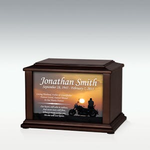 Small Motorcycle Infinite Impression Cremation Urn - Engravable