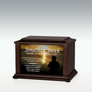 Small Fishing Infinite Impression Cremation Urn - Engravable