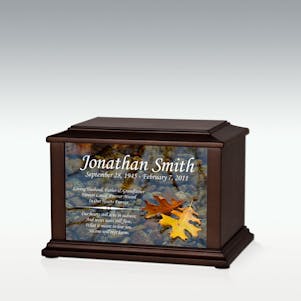 Small Fall Leaves Infinite Impression Cremation Urn - Engravable