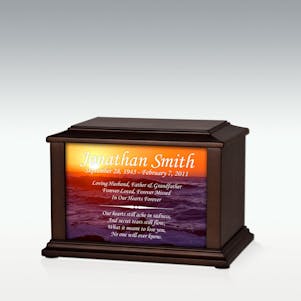 Small Sunset Infinite Impression Cremation Urn - Engravable