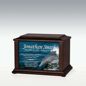 Small Dolphin Infinite Impression Cremation Urn - Engravable