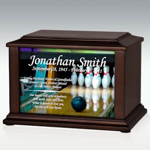 Large Bowling Infinite Impression Cremation Urn - Engravable